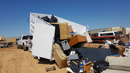 dumping load of junk